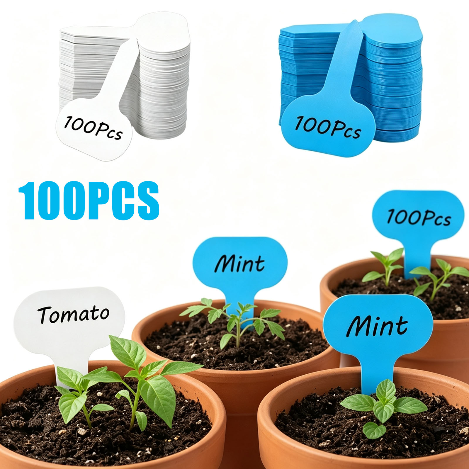 Plant Label Tags - 100 шт. этикеток-маркёров для сада, водонепроницаемые